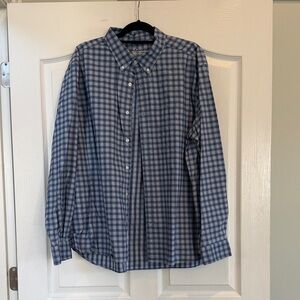 Vineyard Vines Blue and White Checkered Men's Shirt